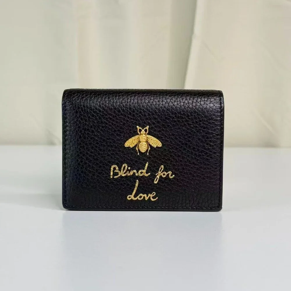 Gucci Black Bees Wallet